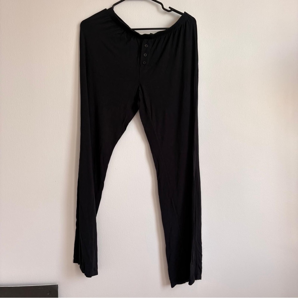 P.J. Salvage Black Button-Front Joggers